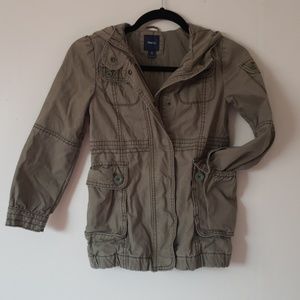 Gap Kids Olive Green Cargo Jacket EUC